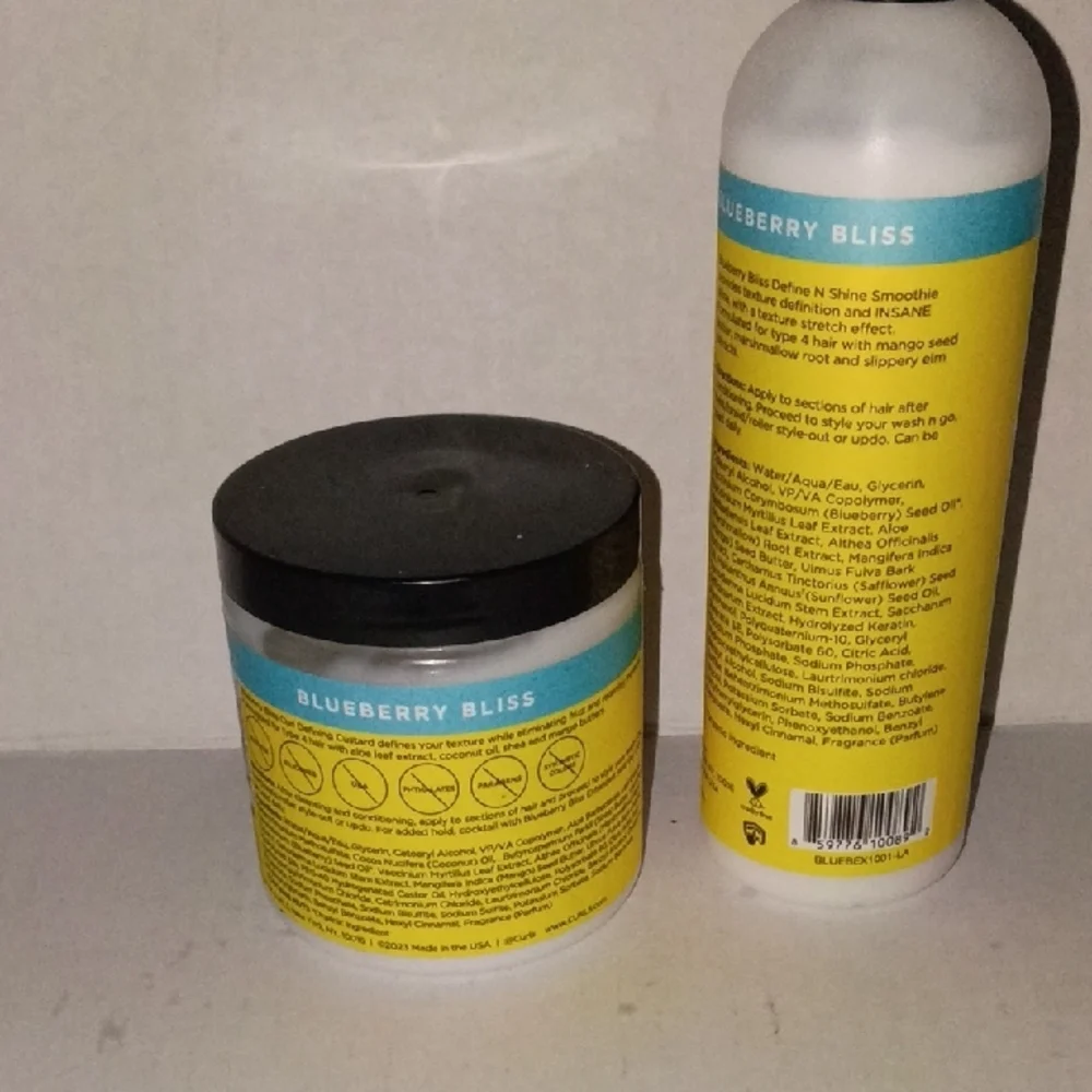 Curls- Bluebetty Bliss Define & Shine Smoothie And Curl Defining Custard Bundle